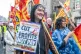 People take part in the Scotland Demands a Pay Rise march an