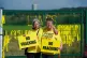 Protesters Tracey Booker (right) and Pauline Jones at the fr