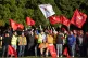 Members of the Unite union on a picket line at one of the en
