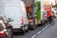 A general view of a traffic jam