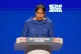 Home Secretary Suella Braverman speaking during the Conserva