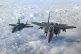 An RAF F-35B Lightning stealth jet (left) alongside a United