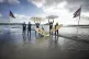 Representatives from Surfers against Sewage protest against 