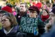 People take part in a rally outside the Scottish Parliament,