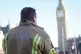 A firefighter in Parliament Square, central London
