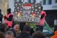 Members of the Communication Workers Union (CWU) carry a pla