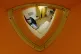 A view of a detainee room of D Wing, reflected in a security