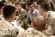 Rishi Sunak eats with British soldiers in a military base in
