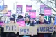 Members of the Royal College of Nursing (RCN) on the picket 