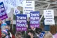 Members of the Scottish Family Party protest alongside suppo