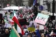 OUTPOURING: Demonstrators march towards Piccadilly Circus in