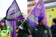 Ambulance workers on the picket line outside Croydon Street 