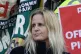 Beth Winter MP on a PCS picket line