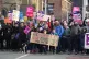 Union members and supporters gather for the Protect The Righ