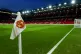 A view of the corner flag on the pitch at Old Trafford