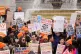 People take part in a rally in Trafalgar Square in London, i