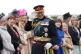 Charles Windsor meeting guests at Buckingham Palace. Picture