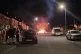 A car is set ablaze on Highmead Road, Ely, Cardiff, during a