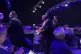 Protesters who tried to storm the stage are taken out of the