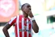 Brentford's Ivan Toney's shirt carrying an advertisement for