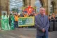 RMT general secretary Mick Lynch joins the picket line outsi