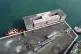 The Bibby Stockholm accommodation barge docked in Portland i