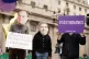 Campaigners from Positive Money demonstrate outside the Bank