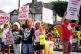 People take part in a protest against the proposed ultra-low