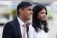 Prime Minister Rishi Sunak and wife Akshata Murty arrive at 