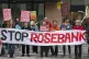 Campaigners take part in a Stop Rosebank emergency protest o