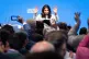 Home Secretary, Suella Braverman is applauded after deliveri