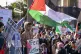 Protestors during a Scottish Palestine Solidarity Campaign d