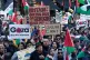 People take part in the National March for Palestine, organi