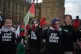 Protesters block Westminster Bridge during a Free Palestine 