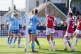 Arsenal's Caitlin Foord (right) appeals for a goal after Man