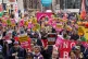People take part in an anti-racism march in central London o