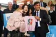 Prime Minister Rishi Sunak greets supporters in Teesside cel