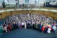 Prime Minister Sir Keir Starmer (centre front) stands with L