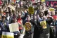 Demonstrators during an anti-racism protest organised by Sta