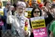 Demonstrators during an anti-racism protest organised by Sta