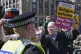 Demonstrators during an anti-racism protest organised by Sta
