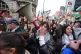 People take part in a Palestine Solidarity Campaign rally in