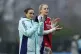 Arsenal manager Renee Slegers and Alessia Russo applaud the 