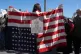 People take part in an anti-Trump protest in Trafalgar Squar