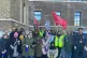 Workers on strike outside St Barts Hospital