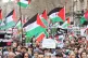 People during a pro-Palestine march in central London, organ