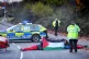 Palestine Action activists block the entrance to UAV Tactica