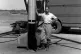 Space pioneer: Frank Malina with a WAC Corporal rocket