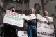 Protesters outside the High Court in London for the ruling o