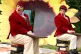 DOUBLE TROUBLE: Sophie Yelland (Tweedle Dum) and Claire Hamp
